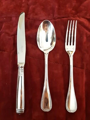 Christofle "Malmaison" Set 3 Posate - Immagine 1 di 4