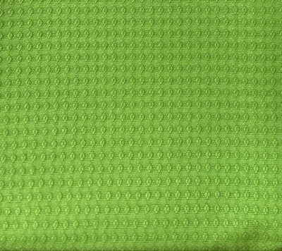 Fabric 1/3 60" Width Solid Neon Green Polka Dot Textured Vintage 1980s - Image 1 of 4