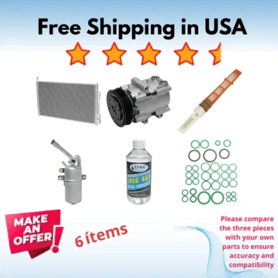 Compressor, Condenser & Driers A/C Fit Ford Focus 2005-2007 - Image 1 of 4