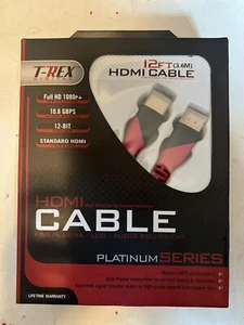 T-Rex Digital 12ft HDMI Cable Platinum Series Full HD 1080p+ FREE SHIPPING - Picture 1 of 2