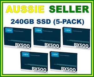 5 x Crucial 240Gb 2.5 SATA SSD Drive HDD 5pcs Pack 5Pk CT240BX500SSD1 BX500 240G - Picture 1 of 1
