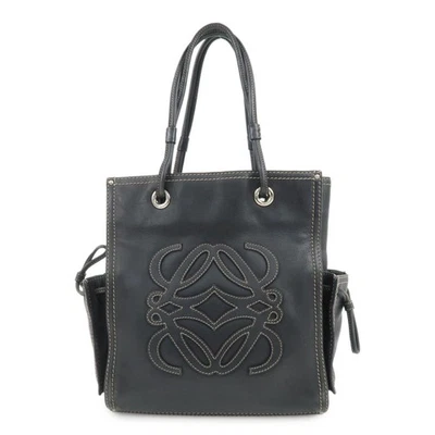 Bolso de Hombro LOEWE Anagrama Cuero de Becerro Negro Auténtico Usado Envío Foto 1 de 4