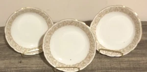 3 T&V France Nathan Dohrmann Bread & Butter Plates 5 & 3/4” Scrolling Scalloped - Picture 1 of 3