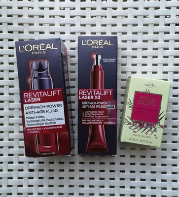 Loreal Revitalift Laser X 3 Augenpflege und LorealLaser X 3Anti Age Fluid, NEU! - Bild 1 von 4