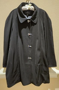 London FogToggle Close Damen-Regenmantel schwarz, Satin gefüttert Größe 3X mit Taschen - Bild 1 von 12