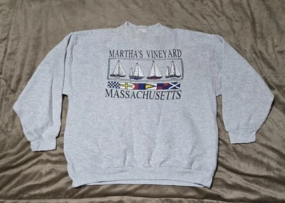 Vintage Marthas Vineyard Massachusetts Crewneck Xl Tultex - Image 1 of 4
