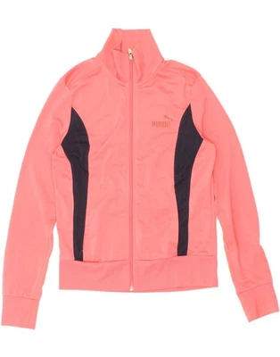 PUMA Womens Tracksuit Top Jacket UK 12 Medium Pink Colourblock Polyester ND03 - Image 1 of 3