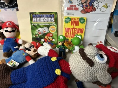 Super Mario bros Nintendo Luigi yoshi Lote de 10- livros figuras de pelúcia crochê - Imagem 1 de 4