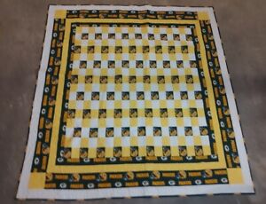 Green Bay Packers- Sports Quilt 65 X 60 in. Quality Handmade Stitched Unique NFL