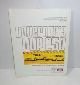 Sept 8 1974 Governor's Cup 250 Stock Car Race Wisconsin State Fair Speedway - Picture 1 of 2