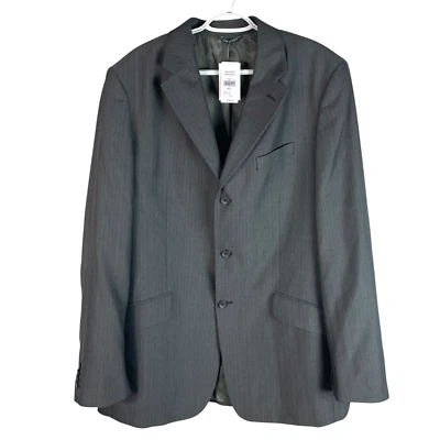 NOVA Jaqueta Blazer Masculina Banana Republic Mistura de Lã/Poliéster 46L Cinza 3 Botões - Imagem 1 de 4
