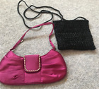 2 Ladies Small Evening Bags - Red Accessorise & Black (Sher)