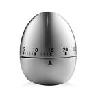 Stainless Steel Egg Shaped Kitchen Timer Alarm Clock Countdown Reminder