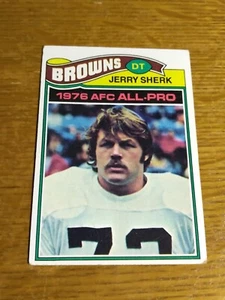 1977 Topps Football #420 Cleveland Browns Defensive Tackle Jerry Sherk VG- EX - Picture 1 of 2