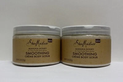 (2) 乳木果保湿平滑面霜身体磨砂带麦卢卡蜂蜜-11.3 盎司。 每个 — 第 1/3 张图片
