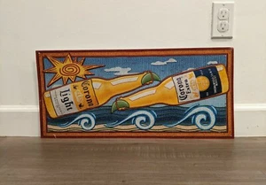 Corona Extra Tin Metal Decor Beer Sign Sun Sea Ocean Beach VGC - Picture 1 of 5