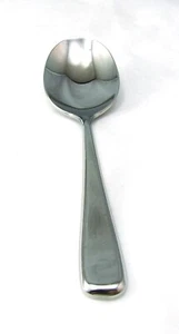 Oneida O in square 18/10 Stainless Steel Unknown Lot of 4 Oval Soup Spoons - Picture 1 of 7