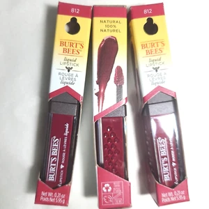 Lot of 3 Burt's Bees Liquid Lipstick 100% Natural Moisturizing RUSHING ROSE 812 - Picture 1 of 10