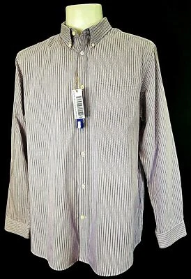 EDDIE BAUER Mens Purple EVENING FORMAL OXFORD SHIRT Non-Wrinkle - XL - 50" - £59 - Image 1 of 4