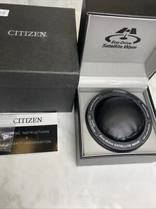Citizen Eco-Drive Satellite Wave Box W/EXTRA LINK Guarantee & Instructions CCB19 - Picture 1 of 6