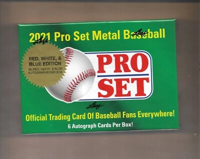2021 Leaf Pro Set Metal BB Red/White/Blue Edition(6 Autos)ALL CARDS ARE #1/1-1/3 - Image 1 of 4