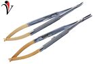 Castroviejo Micro 5.5'' Needle Holder Straight/Curved Surgical Dental Eye Set