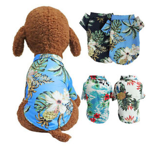 Hawaiian Pet Dog T Shirts Cat Dog Summer Beach T-Shirt Vest for Small Large Dog