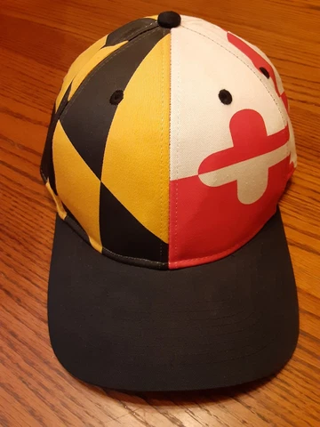 Maryland Terrapins Football Flag All Over Print Snap Back Hat Cap OSFA Cover