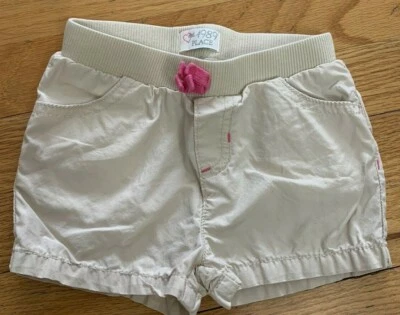 Pantalones Cortos Cintura Elástica 100% Algodón BRONCEADOS/ROSA LUGAR PARA NIÑOS Niñas Pequeñas - 2T Foto 1 de 3