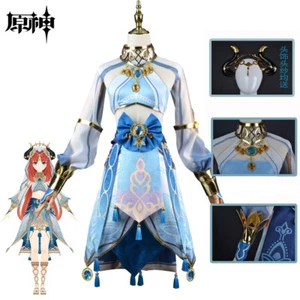Genshin Impact Nilou Cosplay Costume Anime Cosplay Skirt Top Headdress Accessory - Picture 1 of 22