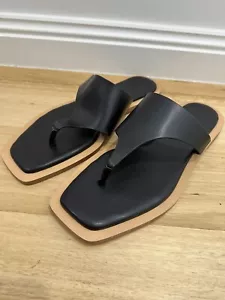 Millwoods Black Willow Leather Slide Size Eu 43 Women’s 12 Aus - Bild 1 von 8