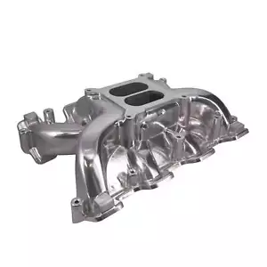 Cathedral Port Carbureted Dual Plane Aluminum Intake Manifold Polished for GM LS - Picture 1 of 3