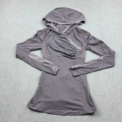 Lululemon Hoodie Womens 2 Purple Pullover Run For Your Life Cross Train Active - Image 1 of 4