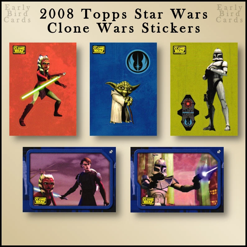 Pegatinas Topps Star Wars Clone Wars 2008 (1-90)/Elige tus tarjetas/Compra 2+ Ahorra 10 % Foto 1 de 1