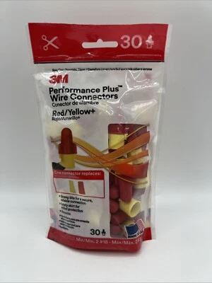 Conector Universal 3M Performance Plus Rojo/Amarillo 30-Pk 1 Bolsa Foto 1 de 2