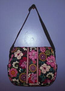 Vera Bradley Messenger Bag Cross Body Mod Pink Floral Fall 2007 Pristine