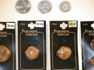 8 Vintage Italian Buttons Premiere Collection Washable Dry Cleanable Marbled Tan - Picture 1 of 2