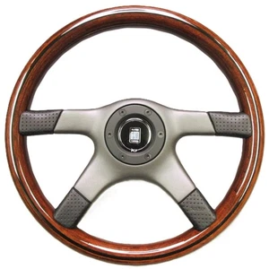 NARDI GARA4 TYPE5 Wood Steering Wheel 365mm Restored Gunmetal VIP JDM Classic NB - Picture 1 of 11