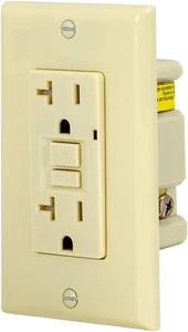 62176 Manipulationssicher 20 Amp 125 Volt Selbsttest Slim GFCI Steckdose mit LED Anzeige - Bild 1 von 8