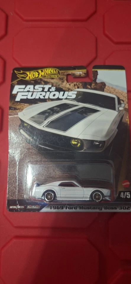 1969 FORD MUSTANG BOSS 302 WHITE "FAST & FURIOUS 6" DIECAST BY HOT WHEELS HYP71 - Image 1 of 1