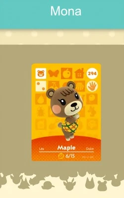 Animal Crossing Amiibo # 294 Mona / Maple Nfc Karte - Bild 1 von 2