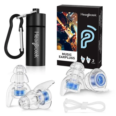Concert Ear Plugs, 2Pairs Reusable high Fidelity Musician Ear Plugs for Conce... - Image 1 of 4