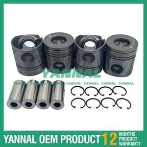 4 pcs Piston with Pin and Circlips STD 5292943 for Cummins ISF3.8 Engine - Picture 1 of 6