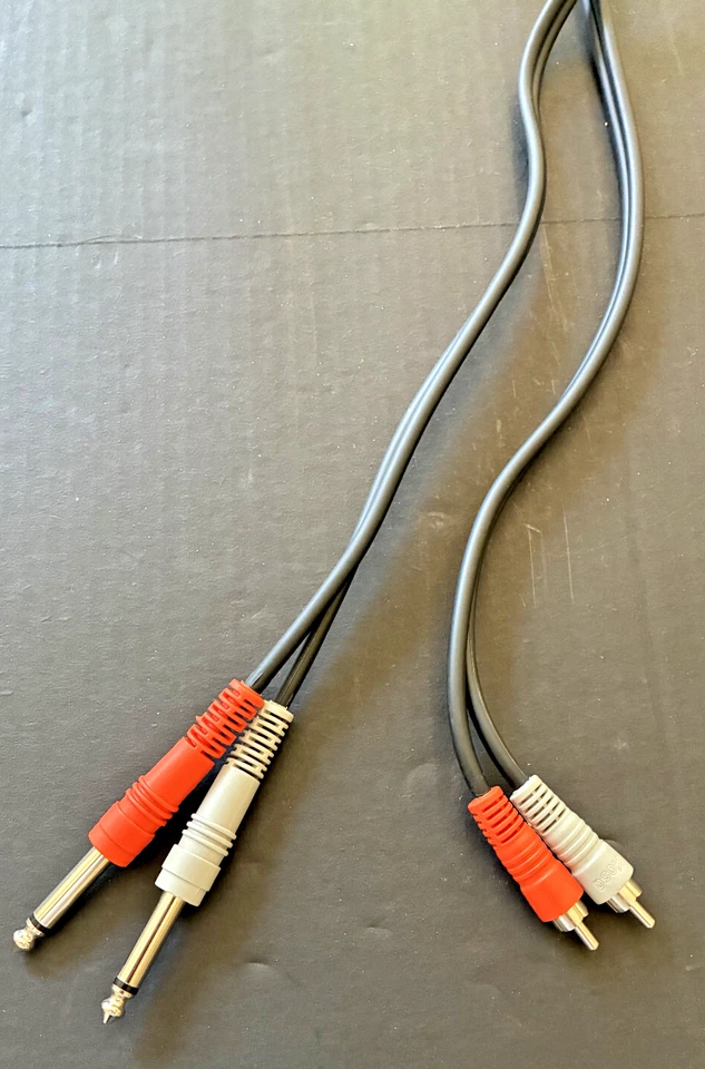 Cable tándem de audio blindado Hosa Dual 1/4" TS macho a RCA macho 13 pies Foto 1 de 1