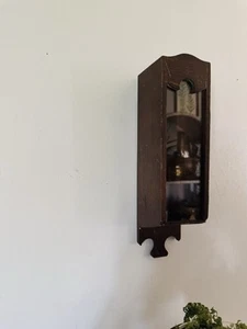 Vintage Primitive Folk Art Farmhouse Wood Splinter Box Wall Box Candle Box - Bild 1 von 18