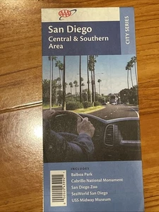 New AAA San Diego Central And Southern Area  MAP  City Series  Free Shipping - Picture 1 of 5
