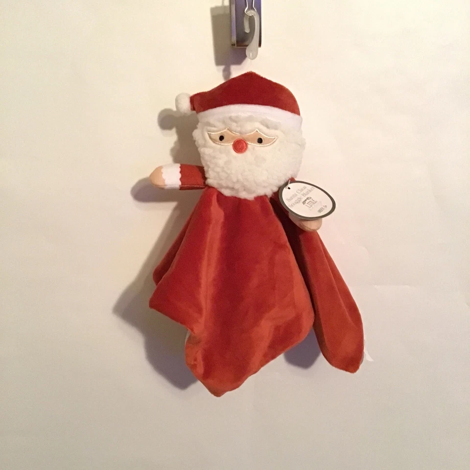 Little Holly Santa Claus Baby Snuggle Security Blanket Christmas Lovey Plush