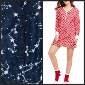 NEW! CHARTER CLUB Soft Fleece Waffle Knit Sleep Shirt & Slipper Sock Gift Set XS - Picture 1 of 5