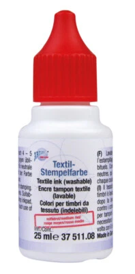 ARTIDEE Stempelfarbe Textilfarbe Stempel 25 ml rot blau grün schwarz Textilstempel 37531
