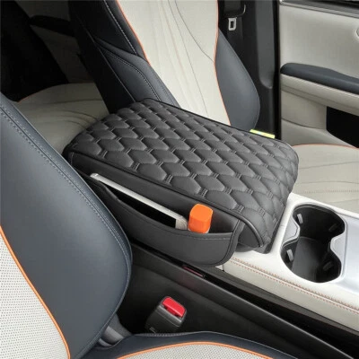 Leather Car Armrest Cover Center Console Box Arm Rest Pad Protector Universal - Image 1 of 4